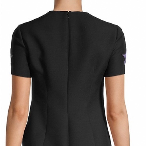 VALENTINO COUTURE STAR ⭐️ EMBELLISHED SHIFT DRESS IN BLACK SIZE US 4 - Picture 9 of 16